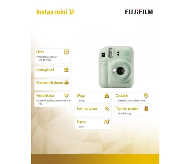 Fujifilm Instax Mini 12 zielony - 1130652 - zdjęcie 10